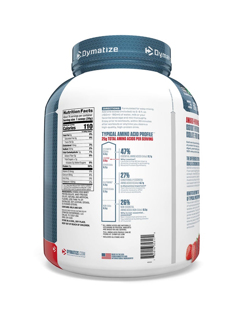 Dymatize Iso 100 Strawberry 5 Lbs - Image 3