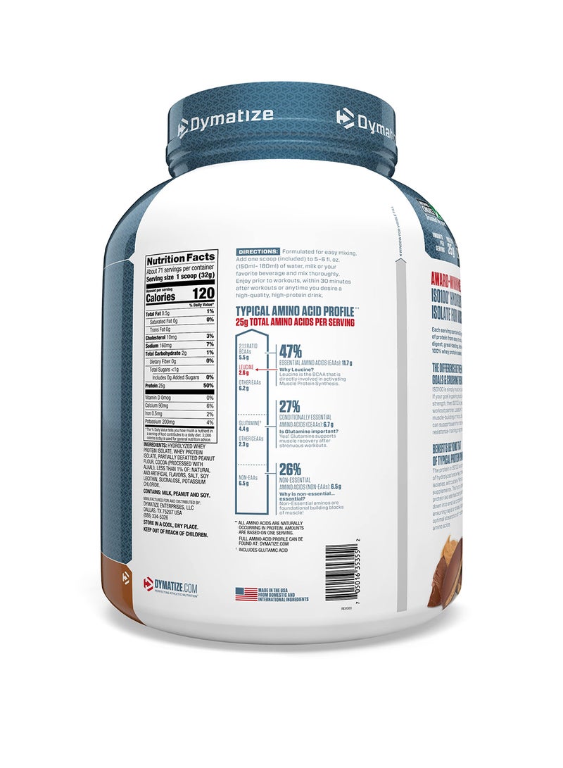 Dymatize - ISO 100 Chocolate Peanut Butter 5 lbs - Image 1