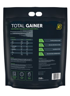 Basix Total Gainer High Protein & High Carb Mass Gainer Formula Chocolate Chunk 15 LB.  - Image 2