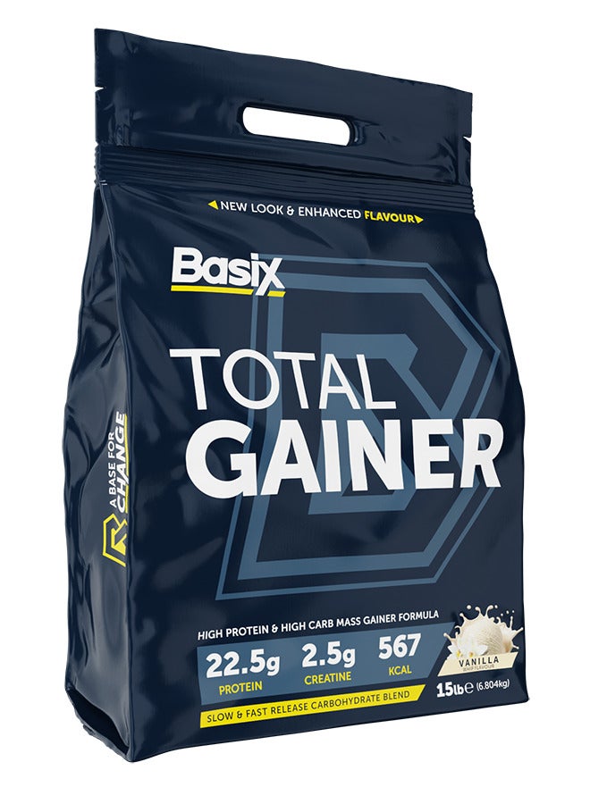 Basix Total Gainer Vanilla Whip 15 Lb - Image 1