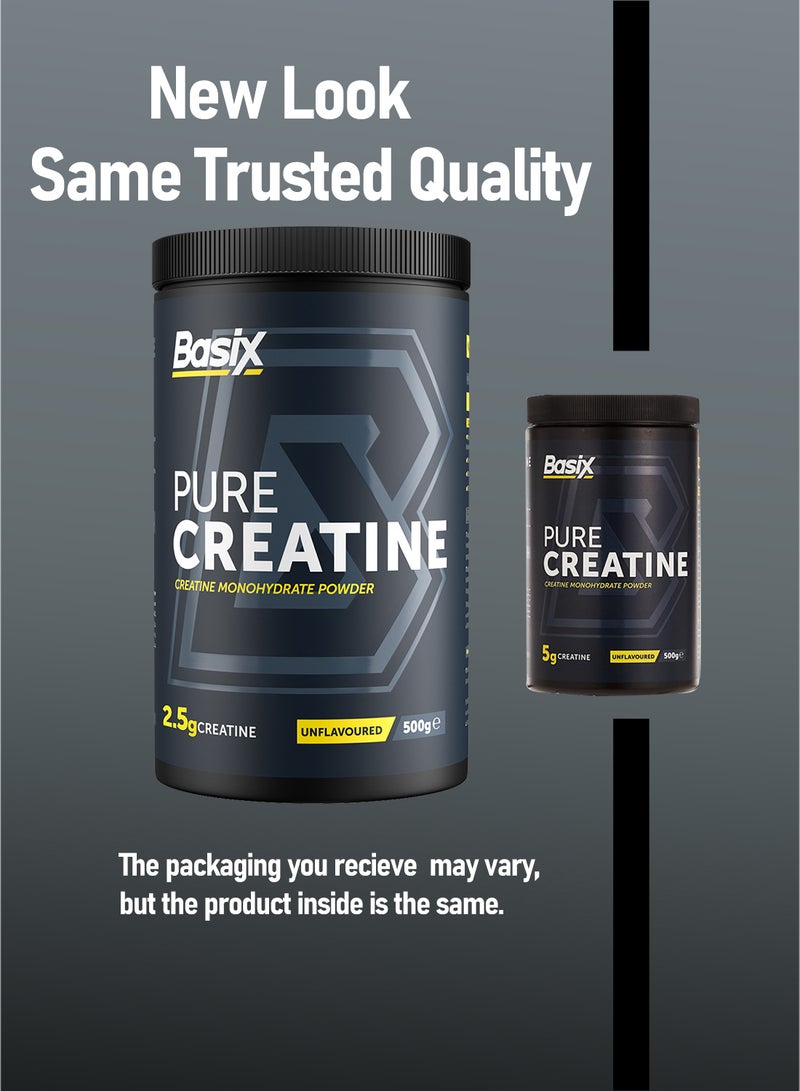 باسيكس بيسكس بيرفورمانس - كرياتين نقي - بدون نكهة - 500 جرام - Image 3