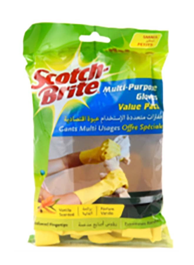 Scotch Brite Multi Purpose Latex Gloves Small Pack Of 2 Multicolour  - Image 1