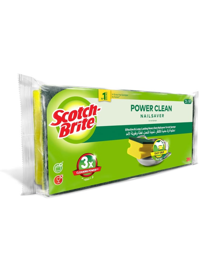 Scotch Brite Scotch-Brite Heavy Duty Nail Saver Scrub Sponge - 8 Units Multicolour - Image 2