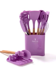 10-Piece Cooking Utensils Set Purple