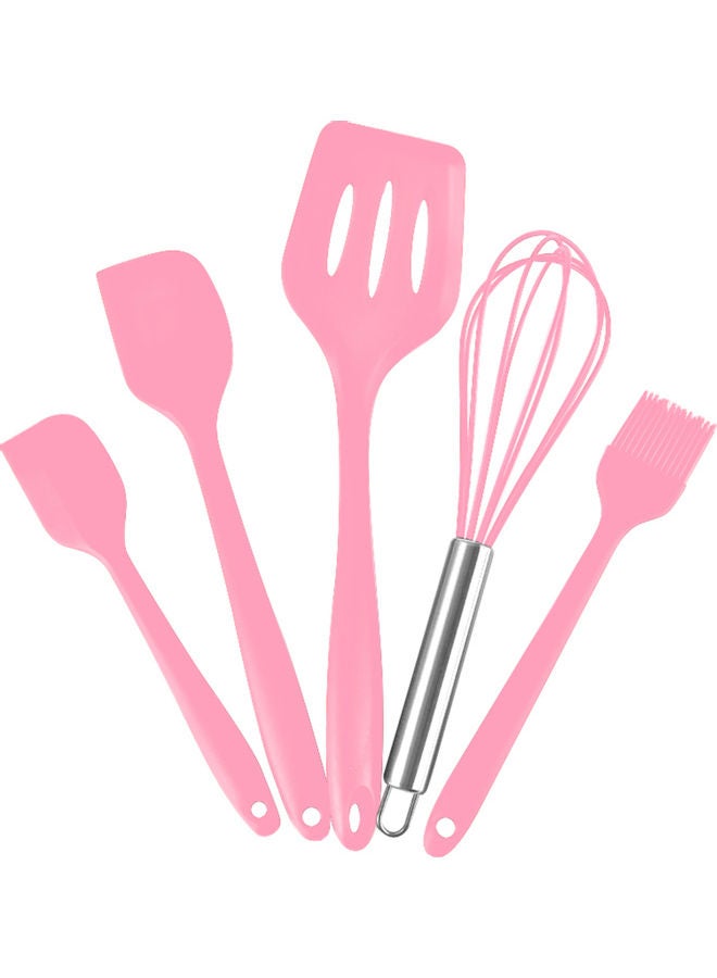 5-Piece Kitchen Cooking Utensil Set Pink - Image 1