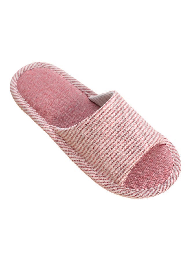 Joychic Striped Bedroom Slippers Pink  - Image 1