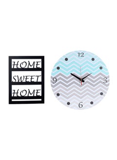 Solo A3072 Wooden Round Analog Wall Clock With Live Wooden Tableau Multicolour 40cm 