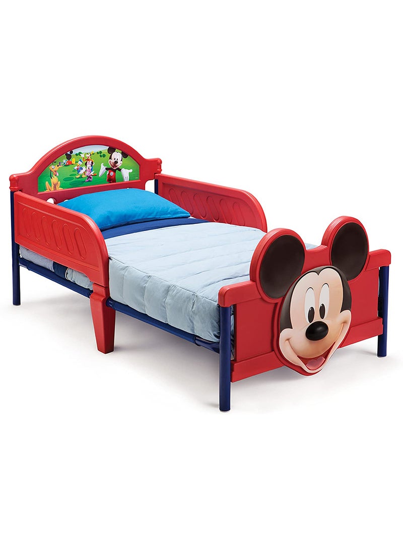 Delta CHILDREN - Mickey Mouse Toddler Bed with Guardrail Multicolour - Image 1