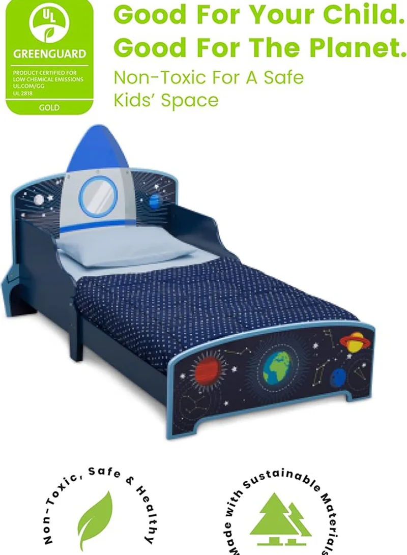 Delta CHILDREN Space Adventures Rocket Ship Wood Toddler Bed