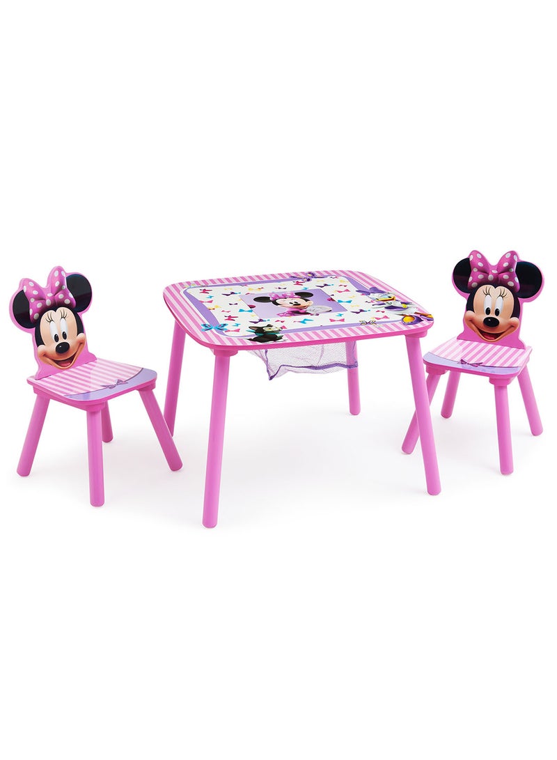 Minnie Mouse Character Chair Set With Table Pink