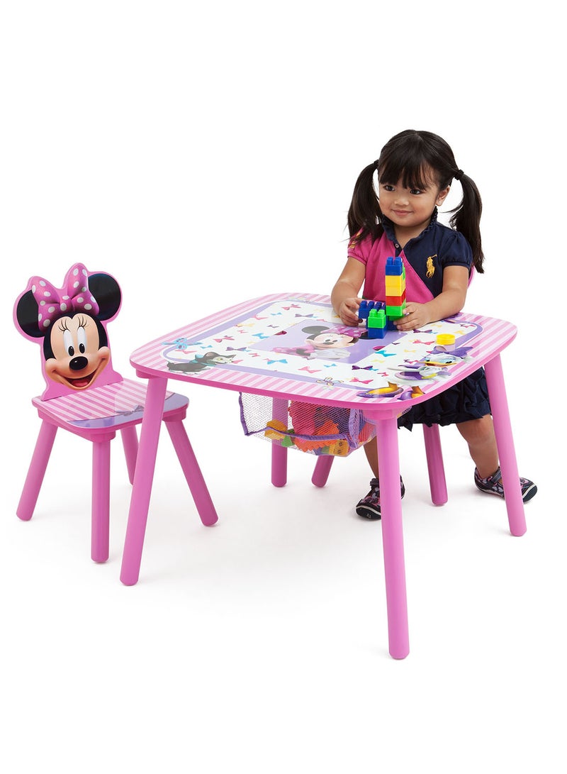 Minnie Mouse Character Chair Set With Table Pink