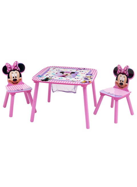 Minnie Mouse Character Chair Set With Table Pink