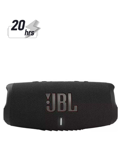 Charge 5 Portable Speaker - Built In Powerbank - Powerful Pro Sound - Dual Bass - 20H Battery - Ip67 Waterproof Black