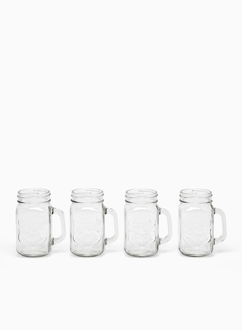 Glass Beverage Dispenser Set - 4L Beverage Dispenser With Lid + 4 Mason Jars - Beverage Glasses For Juices Glass By Noon East - Beverage Dispenser, Mason Jars - Serves 4 - Clear Clear/Single - pnsku/N49063328A/45/_/1722421037/d9fe3918-2a4c-43e3-a90d-f14d1eb19532