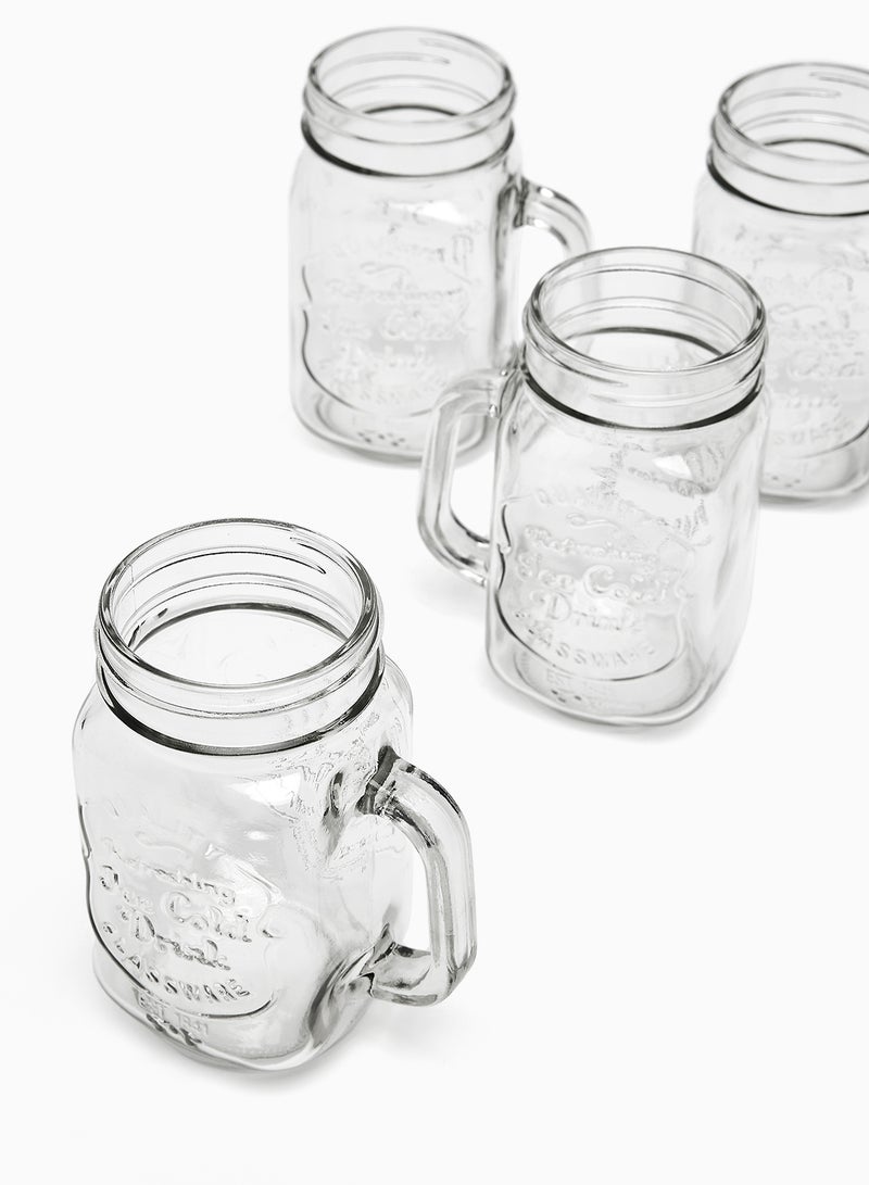 Glass Beverage Dispenser Set - 4L Beverage Dispenser With Lid + 4 Mason Jars - Beverage Glasses For Juices Glass By Noon East - Beverage Dispenser, Mason Jars - Serves 4 - Clear Clear/Single - pnsku/N49063328A/45/_/1722421037/e9143d8b-406d-4cdf-8177-84ba85197f49