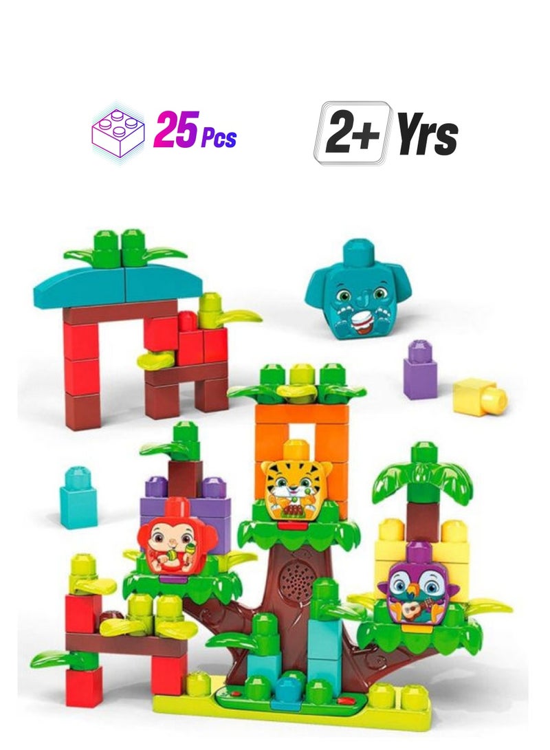Mega Bloks GGG11 Jungle Treehouse Band Building Set 25 2+ Years - Image 1