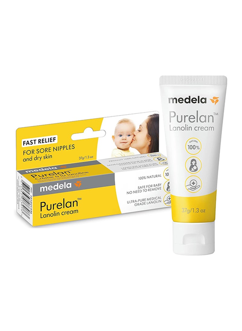 Medela - Purelan 37G Lanolin Cream - Fast Relief For Sore And Dry Skin, 100% Natural, Hypoallergenic, Dermatologically And Free From Fragrance - Image 1