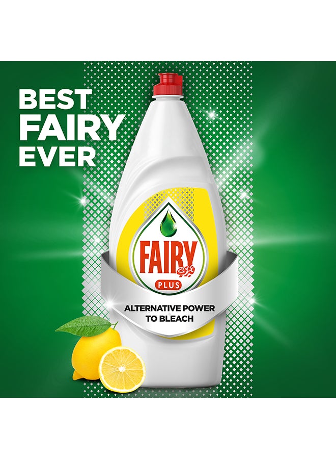 Fairy Plus Lemon Dishwashing Liquid Soap With Alternative Power To Bleach Pack of 3 Multicolour 600ml - Image 2
