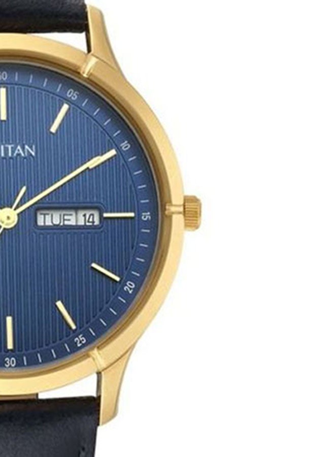تيتان ساعة يد كاريشما بعقارب وقرص بلون أزرق طراز 1775YL02 للرجال - Image 5
