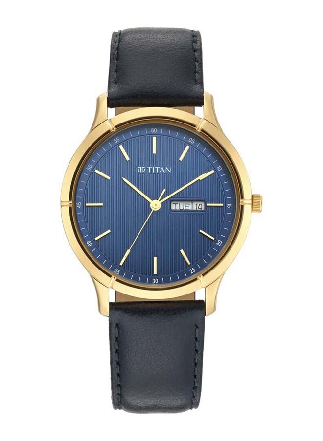 تيتان ساعة يد كاريشما بعقارب وقرص بلون أزرق طراز 1775YL02 للرجال - Image 3