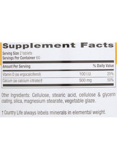 Country Life Calcium Citrate Tablets 120's  - Image 3