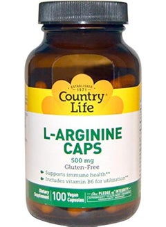 Country Life L-Arginine 500 mg Vegan Capsules 100's  - Image 2