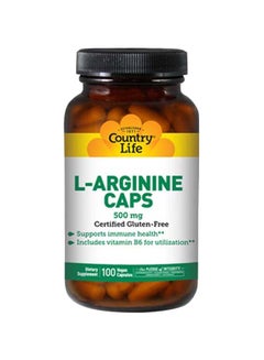 Country Life L-Arginine 500 mg Vegan Capsules 100's  - Image 1