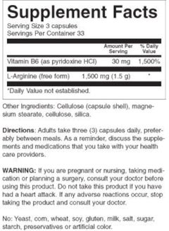 Country Life L-Arginine 500 mg Vegan Capsules 100's  - Image 4