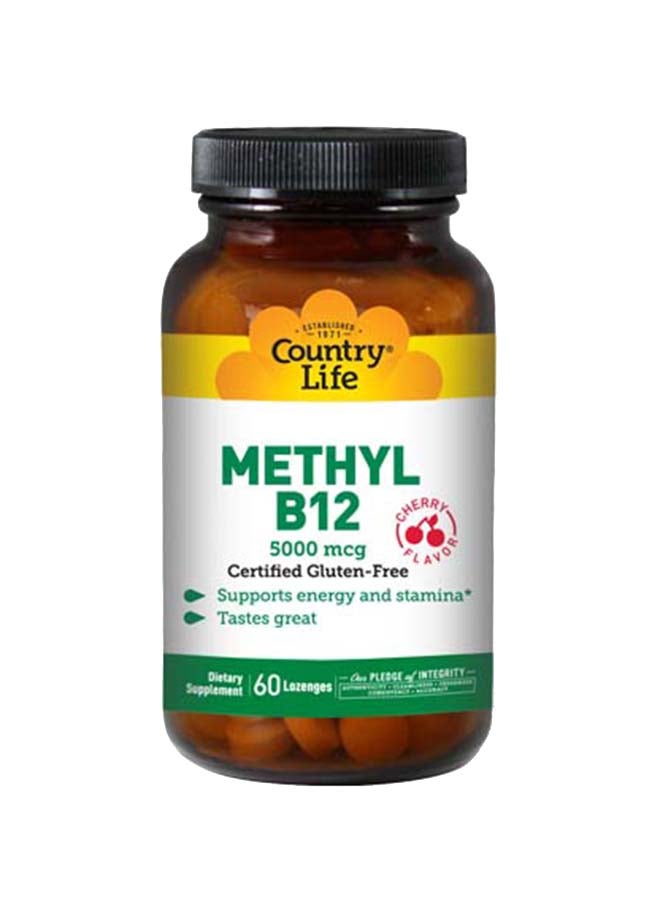 Country Life - Methyl B12 5000 mcg Cherry Flavor Lozenges 60's - Image 1