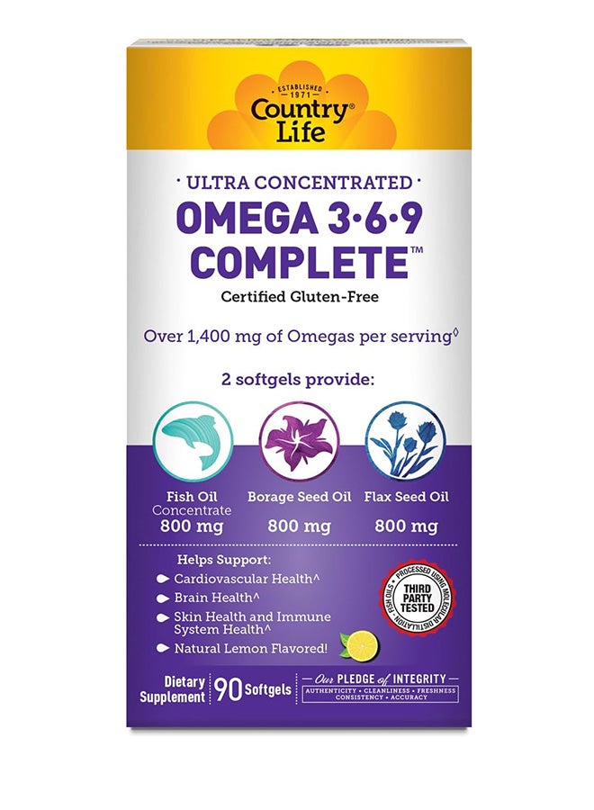 Country Life Omega 3-6-9 Complete Softgels 90's - Image 1