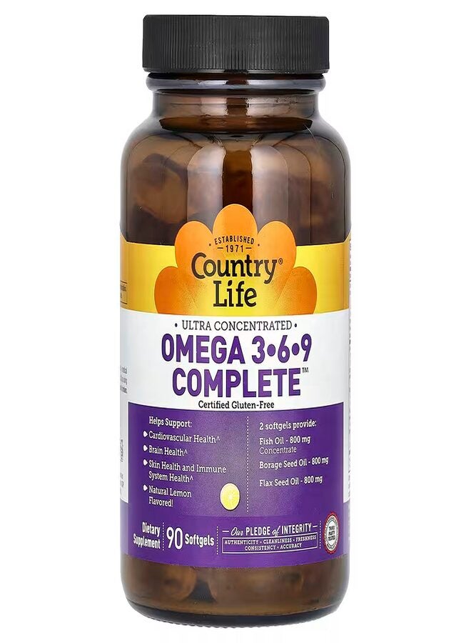 Country Life Omega 3-6-9 Complete Softgels 90's - Image 2