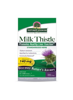 NATURE'S ANSWER Milk Thistle Seed Standardized Vegetarian Capsules 120's  - Image 1