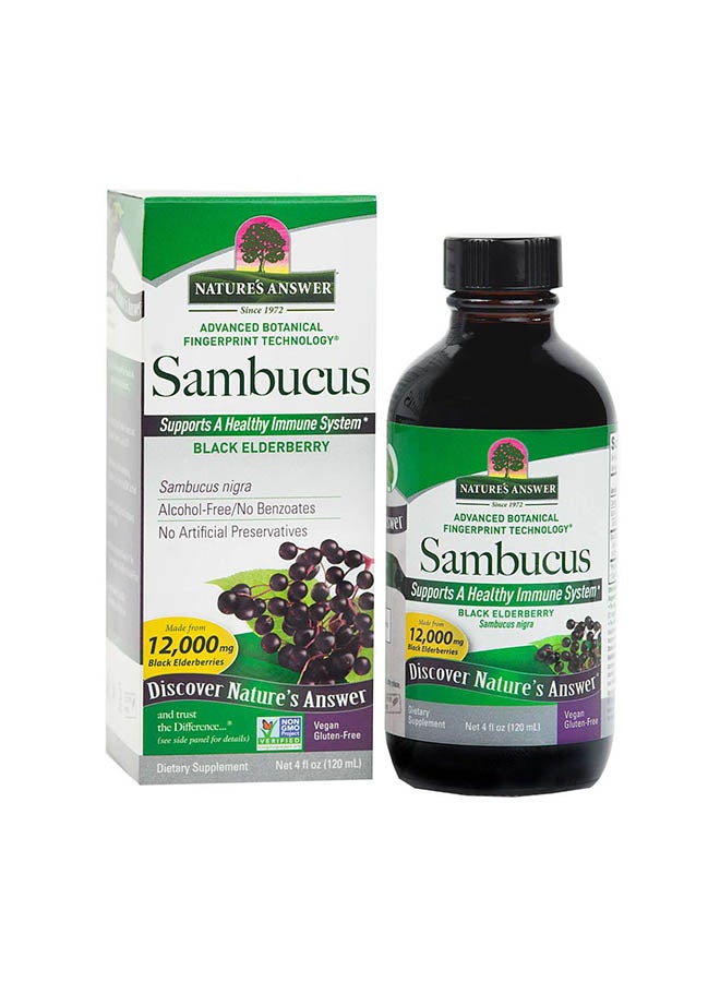 NATURE'S ANSWER Sambucus Original Syrup 120 mL  - Image 1