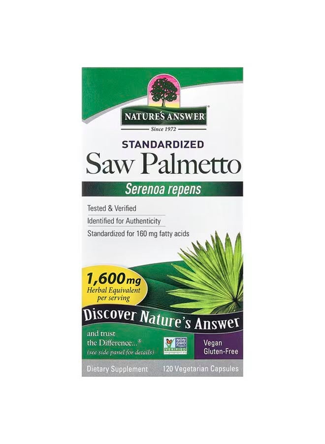 Nature's Answer, Saw Palmetto, Standardized, 120 Vegetarian Capsules - Image 1