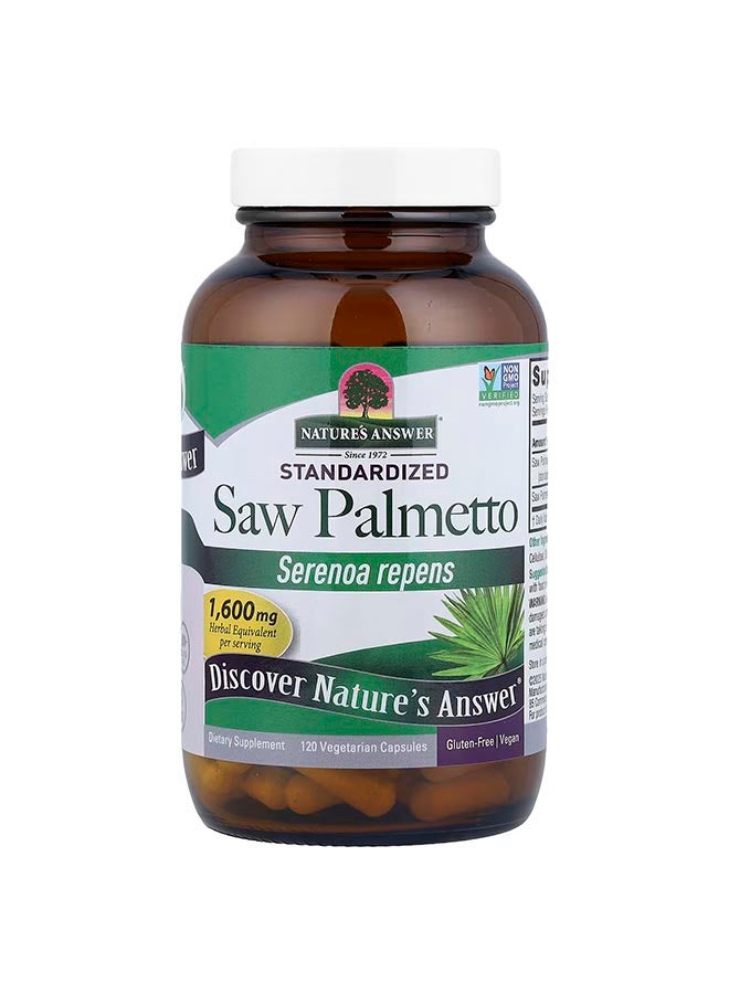Nature's Answer, Saw Palmetto, Standardized, 120 Vegetarian Capsules - Image 2