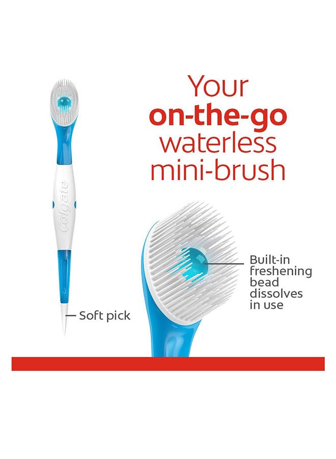 Colgate (Pack of 4) Max Fresh Wisp Disposable Mini Toothbrush, Peppermint, 4x24 Count Blue/White - Image 3