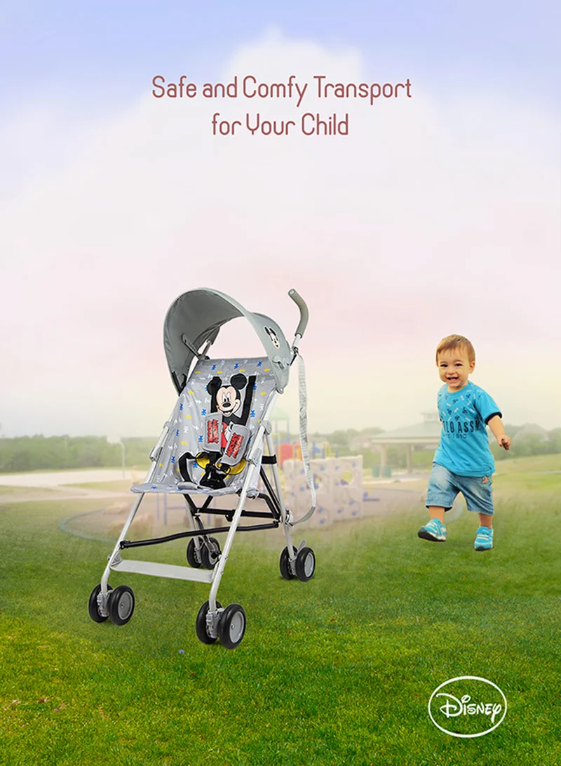 Disney Mickey Mouse Lightweight Buggy Stroller - Grey