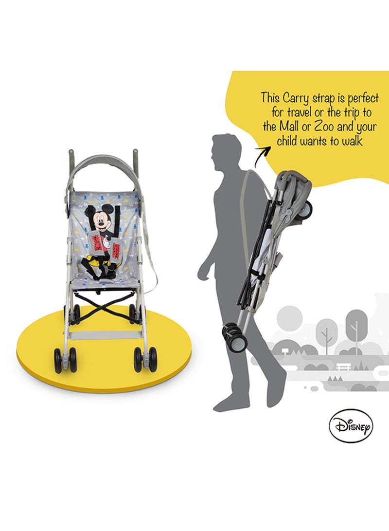 Disney - Mickey Mouse Lightweight Buggy Stroller - Grey - Image 1