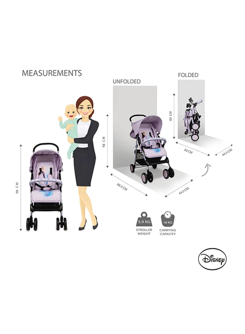 Disney Minnie Mouse Lightweight Adventure Stroller With Storage Cabin