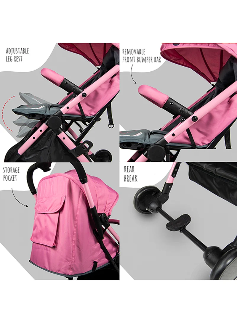 Disney Princess Travel Stroller With Storage Basket