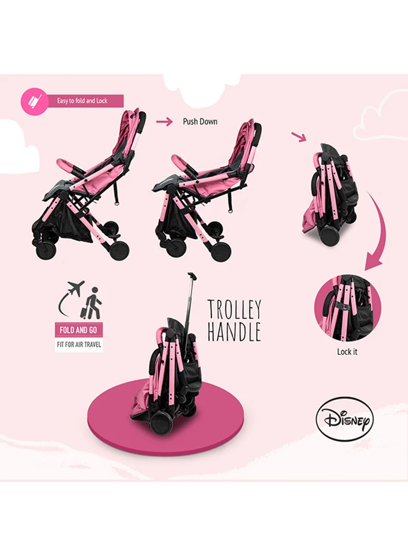 Disney Princess Travel Stroller With Storage Basket