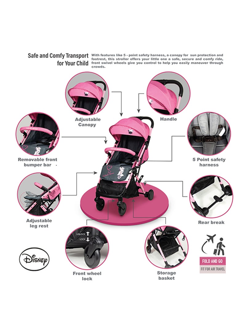 Princess Travel Stroller With Storage Basket - pnsku/N49172096A/45/_/1724247248/d196ab0c-11e6-45da-89c1-2d3323b4c846