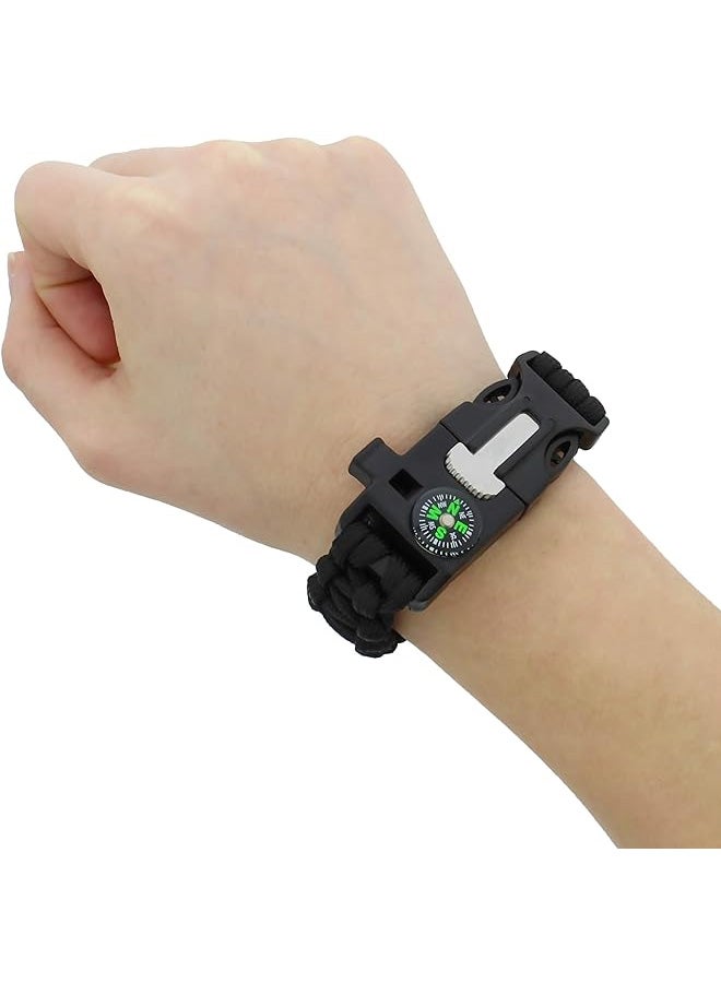 Fitness World - Camping Compass Tactical Survival Survival Paracord Bracelet Bottle Opener Flint Buckle Whistle - Image 1