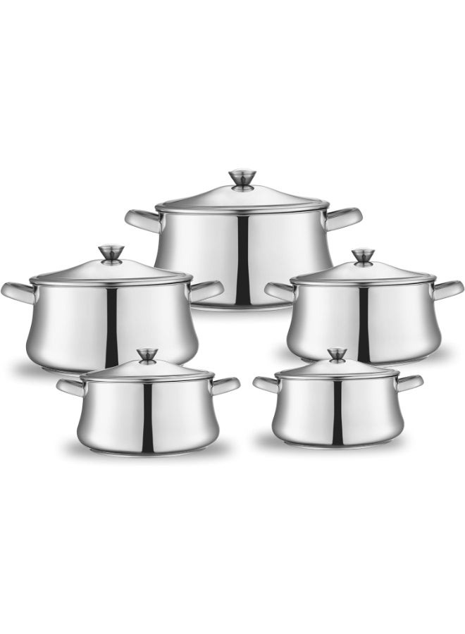 سعر ومواصفات زهران طقم قدور طهي 10 قطع، 10 أونصة (N49193205A) على Noon EG