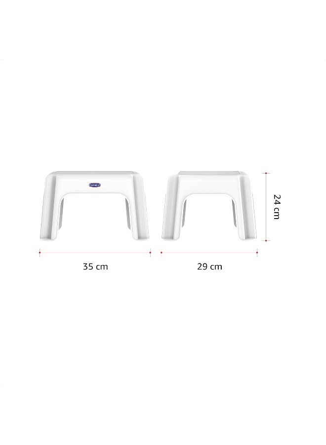 Step Stool Comp Plastic L 35 x W 29 x H 24 cm White