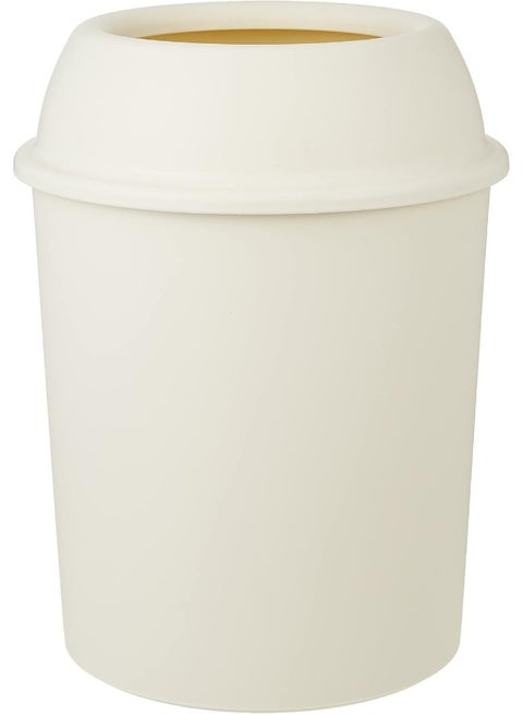 10L Round Dust Bin  Comp (Off White) Off White 10.0Liters