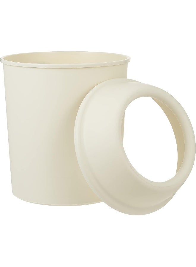Cosmoplast - 10L Round Dust Bin  Comp (Off White) Off White 10.0Liters - Image 1