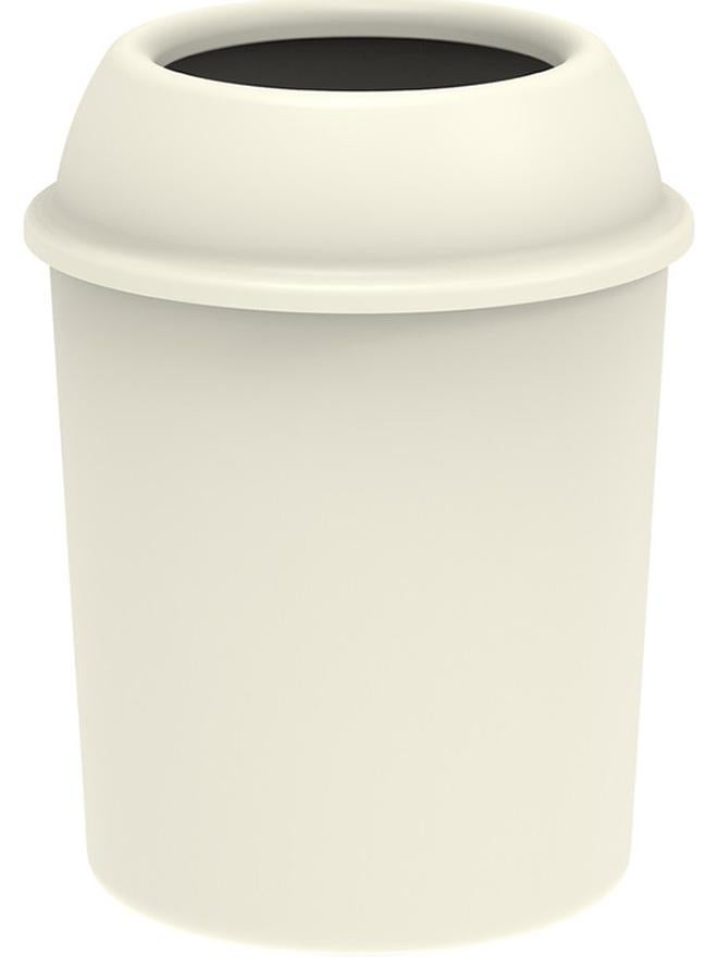 Cosmoplast 5L Round Dust Bin (Off White) Off White 5.0Liters - Image 1