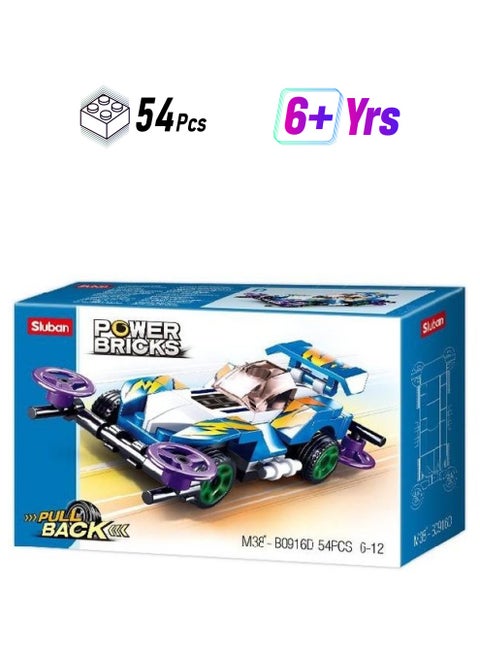 M38-B0916D 54-Piece Cube Speed Car Toy 54 6+ Years