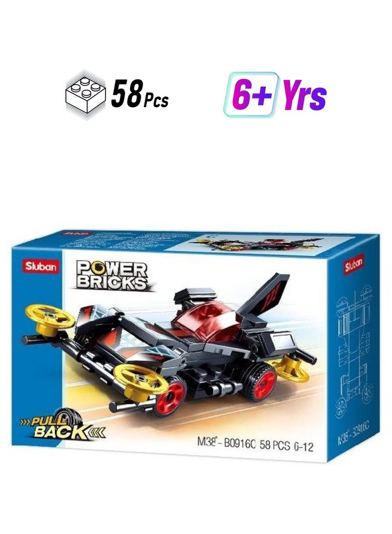 M38-B0916C 58-Piece Cube Sport Car Toy 58 6+ Years